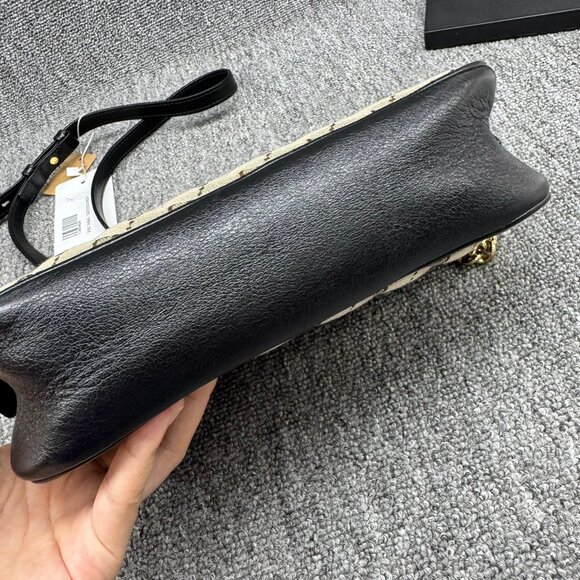 GUCCI GG Marmont Brown&Black Leather Shoulder Bag 675-071825 - Picture 14 of 15
